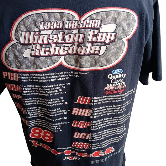 Vintage T-Shirt XL NASCAR Winston Cup 1990's 1999 Dale Jarrett Champion Blue - Picture 6 of 9